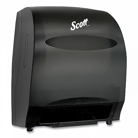 Essential Electronic Hard Roll Towel Dispenser, 12.7 x 9.57 x 15.76, Black (48860)