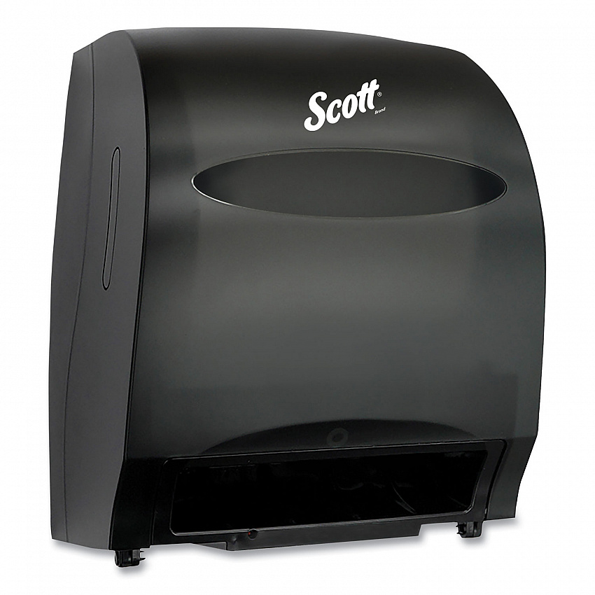 Essential Electronic Hard Roll Towel Dispenser, 12.7 x 9.57 x 15.76, Black (48860)