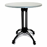Topalit Tables, Round, 36" dia x 29"h, Silver Top, Black Aluminum Base/Legs (106C36R2)