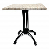 Topalit Tables, Square, 32 x 32 x 29, Gray Top, Black Aluminum Base/Legs (106C32327)