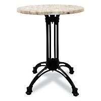 Topalit Tables, Round, 36" dia x 29"h, Gray Top, Black Iron Base/Legs (10636R7)