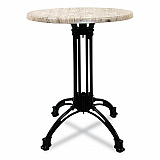 Topalit Tables, Round, 36" dia x 29"h, Gray Top, Black Aluminum Base/Legs (106C36R7)