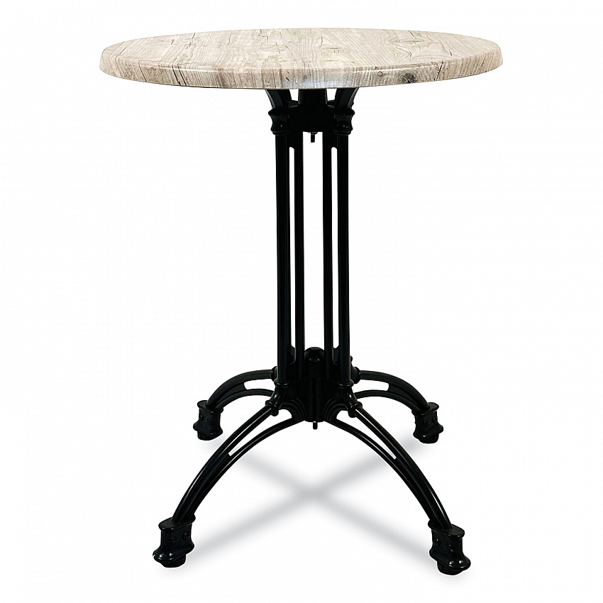 Topalit Tables, Round, 36" dia x 29"h, Gray Top, Black Aluminum Base/Legs (106C36R7)