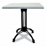 Topalit Tables, Square, 32 x 32 x 29, Silver Top, Black Aluminum Base/Legs (106C32322)
