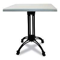 Topalit Tables, Square, 32 x 32 x 29, Silver Top, Black Aluminum Base/Legs (106C32322)