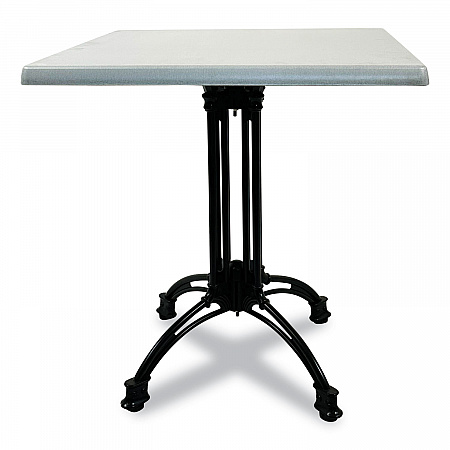 Topalit Tables, Square, 32 x 32 x 29, Silver Top, Black Aluminum Base/Legs (106C32322)