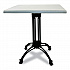 Topalit Tables, Square, 32 x 32 x 29, Silver Top, Black Aluminum Base/Legs (106C32322)