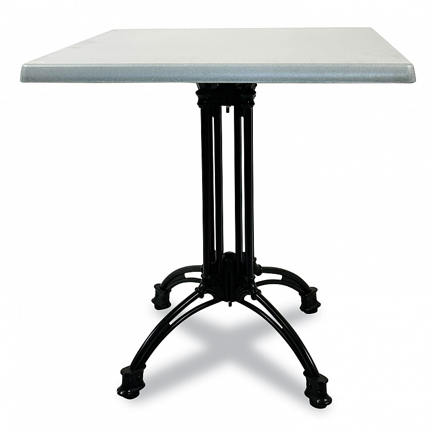 Topalit Tables, Square, 32 x 32 x 29, Silver Top, Black Aluminum Base/Legs (106C32322)