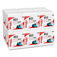 General Clean X60 Cloths, 1/4 Fold, 12.5 x 13, White, 76/Box, 12 Boxes/Carton (34865)