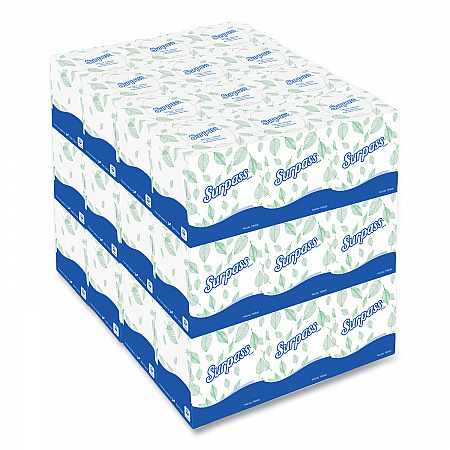 Facial Tissue for Business, Pop-Up Box, 2-Ply, White, 90 Sheets/Box, 36 Boxes/Carton (21320)
