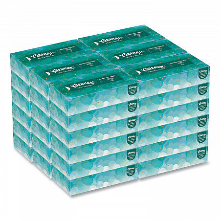White Facial Tissue for Business, Pop-Up Box, 2-Ply, 90 Sheets/Box, 36 Boxes/Carton (21400)