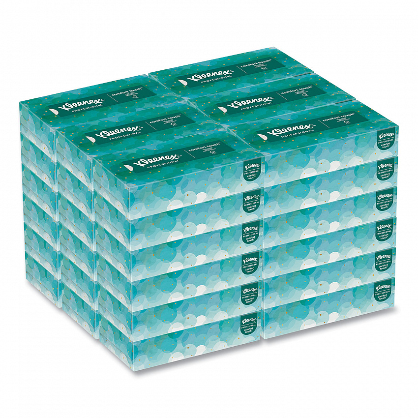 White Facial Tissue for Business, Pop-Up Box, 2-Ply, 90 Sheets/Box, 36 Boxes/Carton (21400)