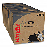 Power Clean Oil, Grease and Ink Cloths, POP-UP Box, 8.8 x 16.8, Blue, 100/Box, 5/Carton (33570)