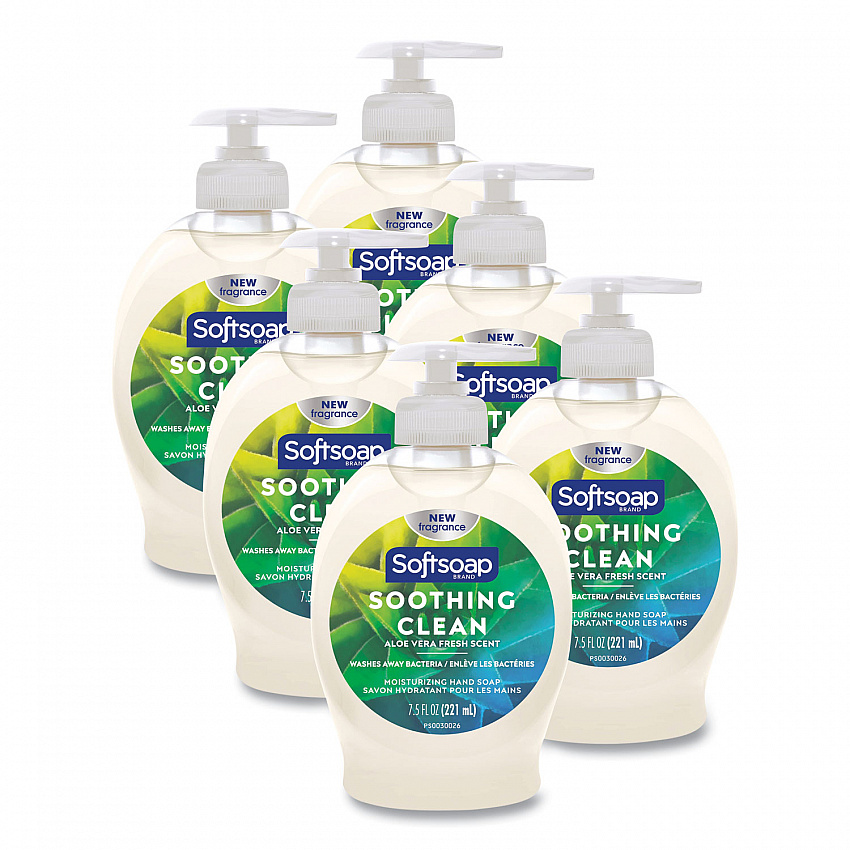Moisturizing Hand Soap, Aloe Scent, 7.5 oz, 6/Carton (45634)