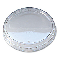 Recycleware Round Deli Container Lids, Flat Outer Fit, Clear, Plastic, 500/Carton (LRDOF)