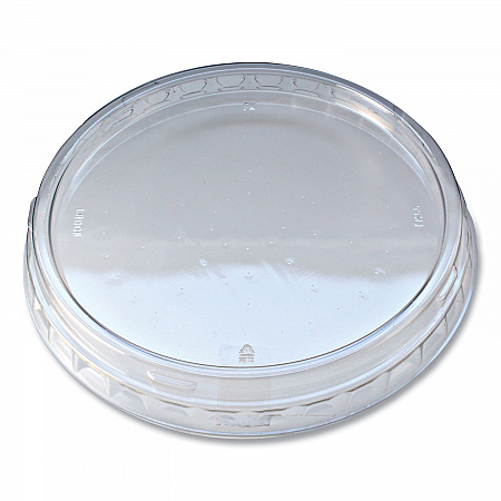 Recycleware Round Deli Container Lids, Flat Outer Fit, Clear, Plastic, 500/Carton (LRDOF)