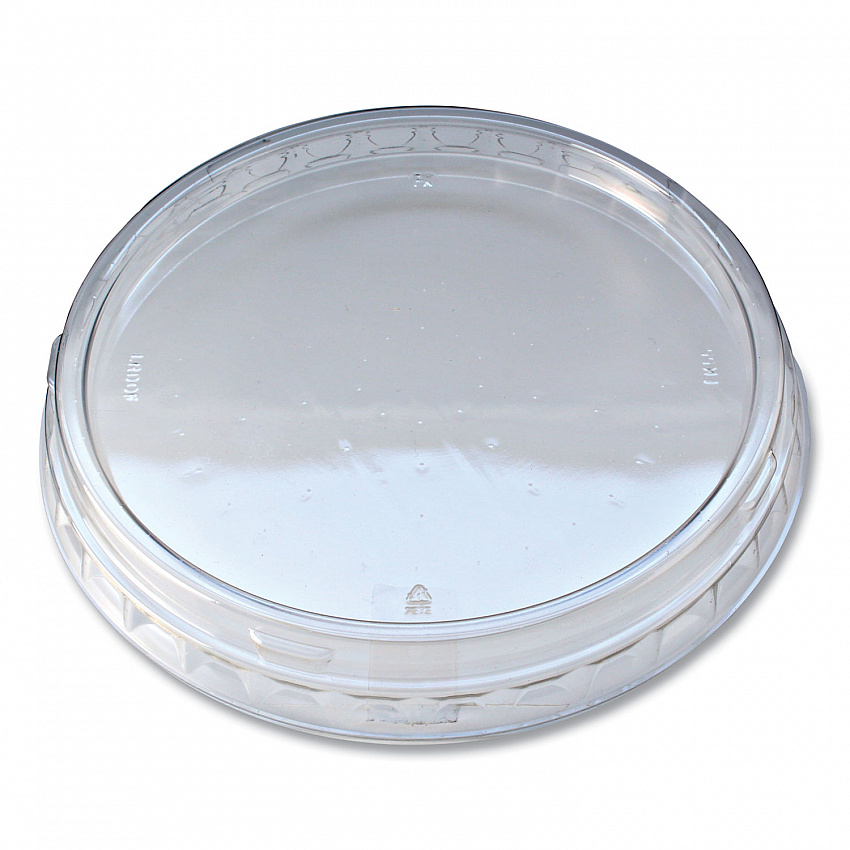 Recycleware Round Deli Container Lids, Flat Outer Fit, Clear, Plastic, 500/Carton (LRDOF)