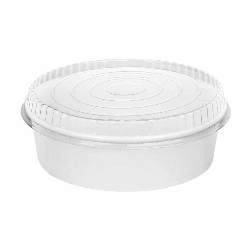 Plastic Lid for Food Bucket, for 48 oz Buckets, Clear, Plastic, 270/Carton (FPPSBL203OPS)