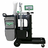 ZoneCleanRx Janitorial Carts, Plastic, 3 Shelves, 23.5 x 25 x 25, Black (CRTZN)