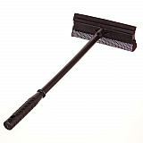 Auto Squeegee, 8" Rubber Blade, 8" Mesh Scrubber, 21" Plastic Handle with Grip, Black, 20/Carton (AUSQ0)