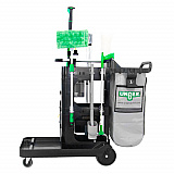 SpotCleanRx Janitorial Carts, Plastic, 3 Shelves, 23.5 x 25 x 25, Black (CRTSP)