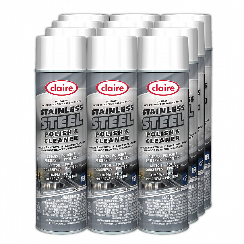 Stainless Steel Polish and Cleaner, 15 oz Aerosol Spray (841EA)
