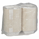 EarthChoice PFAS Free Compostable Hinged Lid Container, 6 x 6 x 3, Natural, Sugarcane, 500/Carton (YMCH0080PFFR)