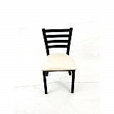 White Horse Series Side Chairs, Supports Up to 300 lb, 18" Seat Height, Cream Seat, Black Back, Black Base (WHCBVSCRM)