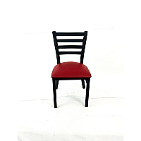 White Horse Series Side Chairs, Supports Up to 300 lb, 18" Seat Height, Burgundy Seat, Black Back, Black Base (WHCBVSBUR)
