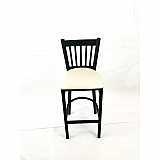 Cobra Series Barstool, Supports Up to 300 lbs, 28.5" Seat Height, Cream Seat, Black Back, Black Base (CBBVSCRM)