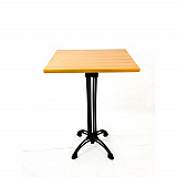 Solid Wood Tables, Cast Iron Base, Square, 36w x 36d x 43.75h, Natural (106P3636D)
