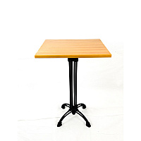 Solid Wood Tables, Cast Iron Base, Square, 36w x 36d x 43.75h, Natural (106P3636D)
