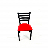 White Horse Series Side Chairs, Supports Up to 300 lb, 18" Seat Height, Red Seat, Black Back, Black Base (WHCBVSRED)