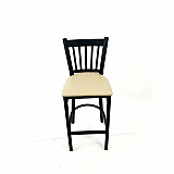 Cobra Series Barstool, Supports Up to 300 lb, 28.5" Seat Height, Taupe Seat, Black Back, Black Base (CBBVSTAU)