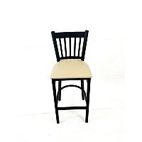 Cobra Series Barstool, Supports Up to 300 lb, 28.5" Seat Height, Taupe Seat, Black Back, Black Base (CBBVSTAU)