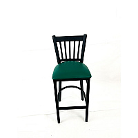 Cobra Series Barstool, Supports Up to 300 lbs, 28.5" Seat Height, Green Seat, Black Back, Black Base (CBBVSGRN)