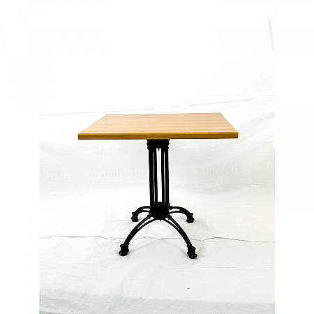 Solid Wood Tables, Cast Iron Base, Square, 36w x 36d x 29.75h, Natural (1063636D)
