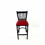 Cobra Series Barstool, Supports Up to 300 lb, 28.5" Seat Height, Burgundy Seat, Black Back, Black Base (CBBVSBUR)