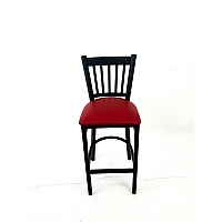 Cobra Series Barstool, Supports Up to 300 lb, 28.5" Seat Height, Burgundy Seat, Black Back, Black Base (CBBVSBUR)