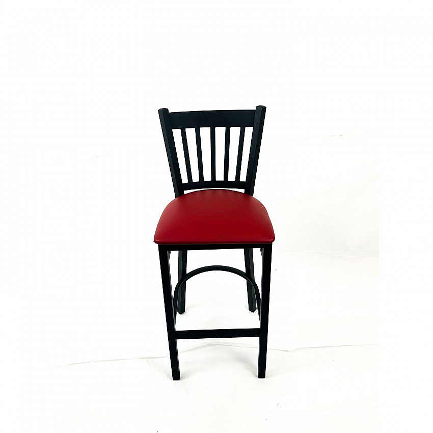 Cobra Series Barstool, Supports Up to 300 lb, 28.5" Seat Height, Burgundy Seat, Black Back, Black Base (CBBVSBUR)