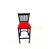 Cobra Series Barstool, Supports Up to 300 lb, 28.5" Seat Height, Red Seat, Black Back, Black Base (CBBVSRED)
