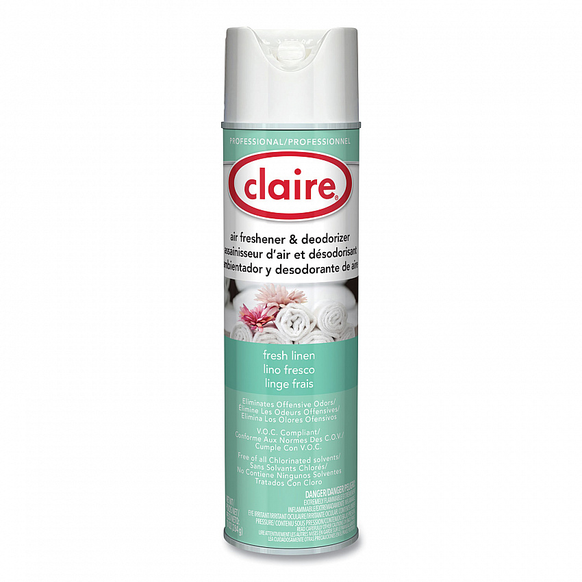 Aerosol Air Freshener and Deodorizer, Fresh Linen, 10 oz Aerosol Spray, 12 Cans (163)