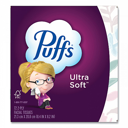 Ultra Soft Facial Tissue, 2-Ply, White, 72 Sheets/Box, 24 Boxes/Carton (97788)