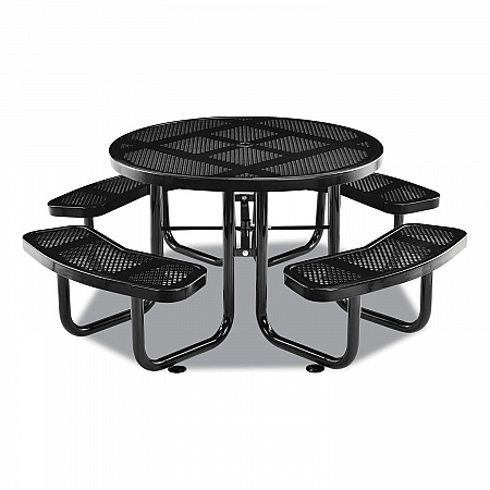 Perforated Steel Picnic Table, Round, 46