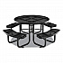 Perforated Steel Picnic Table, Round, 46