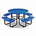 Perforated Steel Picnic Table, Round, 46