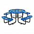 Expanded Steel Picnic Table, Round, 46