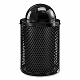 Outdoor Diamond Industrial Steel Trash Can, 36 gal, Black (261948BK)
