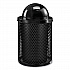 Outdoor Diamond Industrial Steel Trash Can, 36 gal, Black (261948BK)