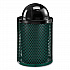 Outdoor Diamond Steel Trash Can, 36 gal, Dome Lid, Green (261948GN)